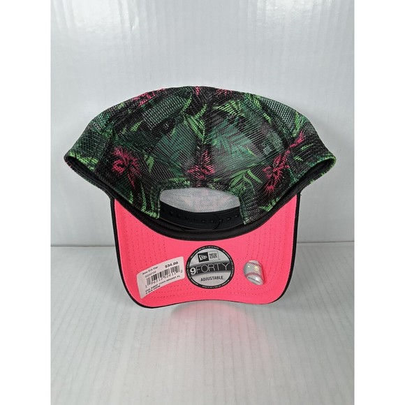 New Era Houston Astros 9FORTY Hat Black Pink Floral Mesh Logo Cap Snapback NEW - Picture 3 of 3